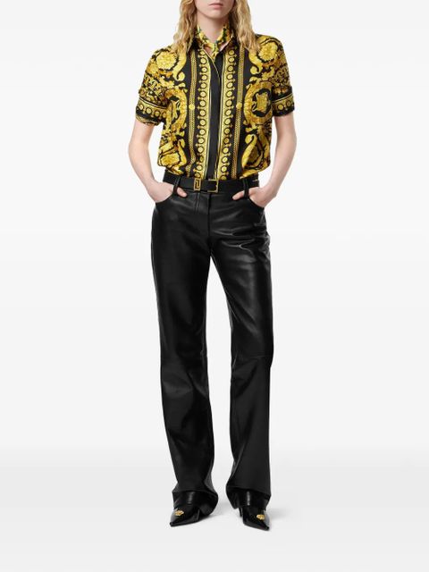 Versace leather trousers - Black - zdjęcie produktu nr 2