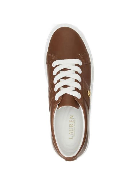 Lauren Ralph Lauren Janson II metal-logo sneakers - Brown
