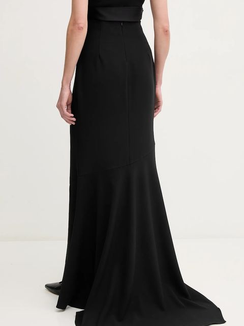 Sandro Ferrone spódnica kolor czarny midi rozkloszowana S23XBEBATMAN