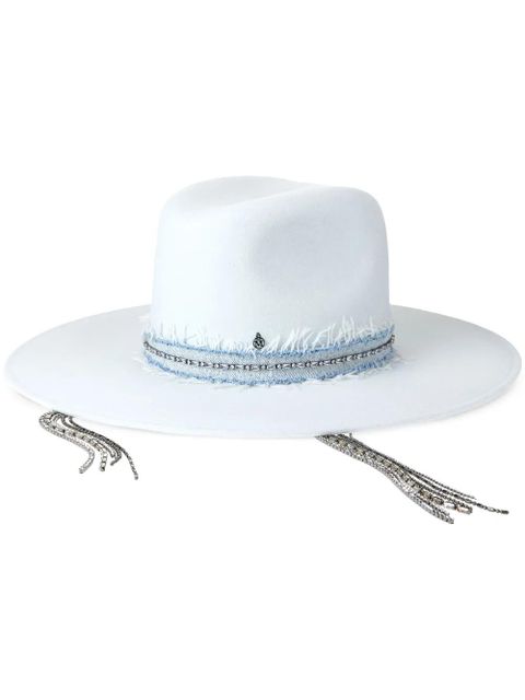 Maison Michel Eliza wool-felt fedora hat - Blue - zdjęcie produktu nr 1