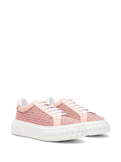 Casadei woven flatform sneakers - Pink - zdjęcie produktu nr 2