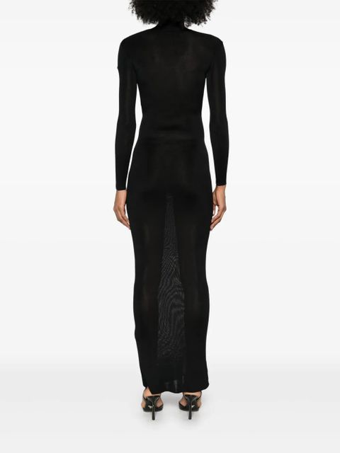 Self-Portrait cut out-detail knitted maxi dress - Black