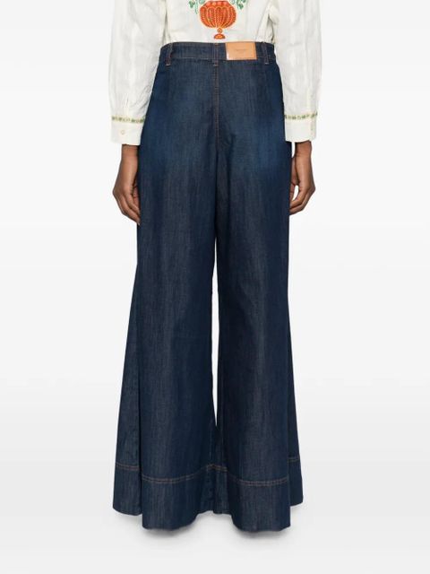 TWINSET wide-leg cotton jeans - Blue