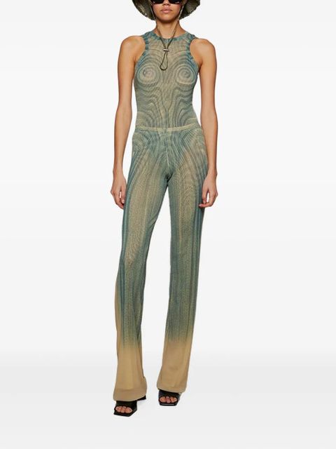 Jean Paul Gaultier spiral-print mesh bodysuit - Blue - zdjęcie produktu nr 2