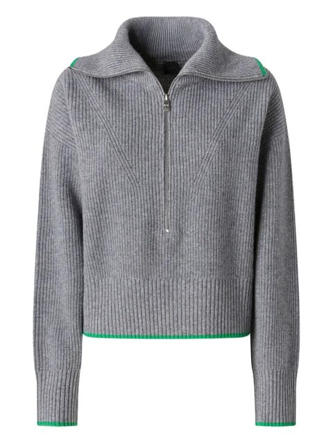 PINKO ribbed zip-up sweater - Grey - zdjęcie produktu nr 1