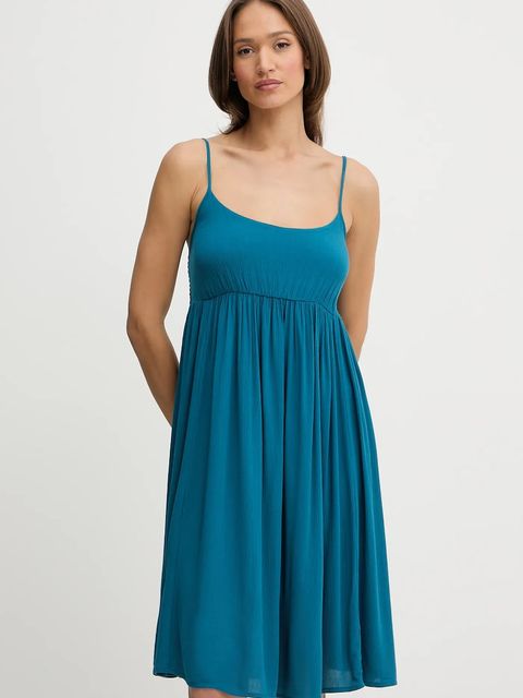 United Colors of Benetton sukienka kolor turkusowy mini rozkloszowana 4VW95V028 - zdjęcie produktu nr 1