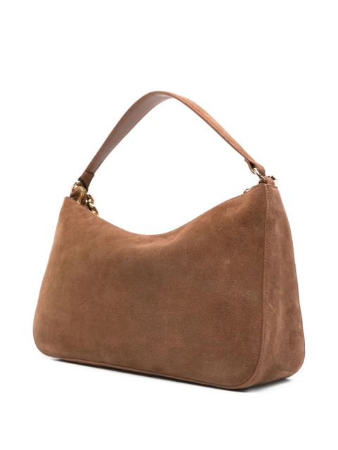 TWINSET Liliane chain-embellished suede shoulder bag - Brown - zdjęcie produktu nr 2