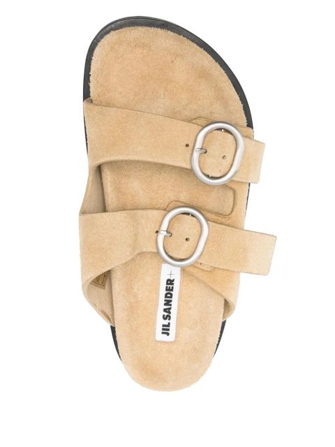 Jil Sander suede slides - Neutrals