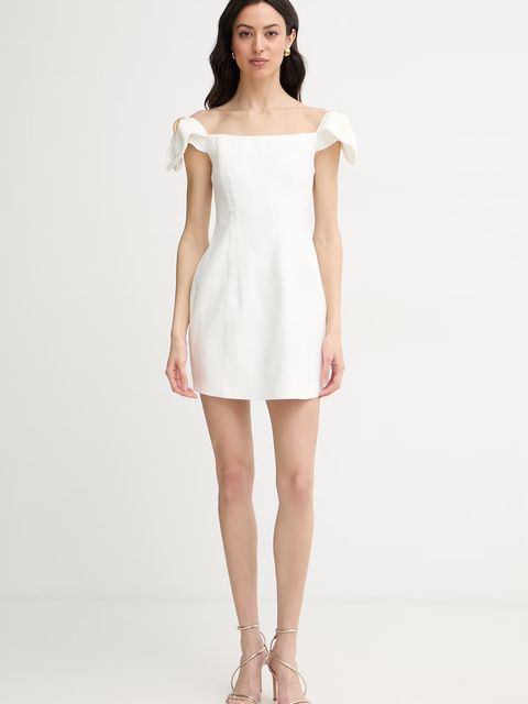 Elisabetta Franchi sukienka hiszpanka z lnem - zdjęcie produktu nr 1