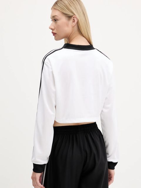 adidas Originals longsleeve Jacquard Ls Top kolor biały JV9740