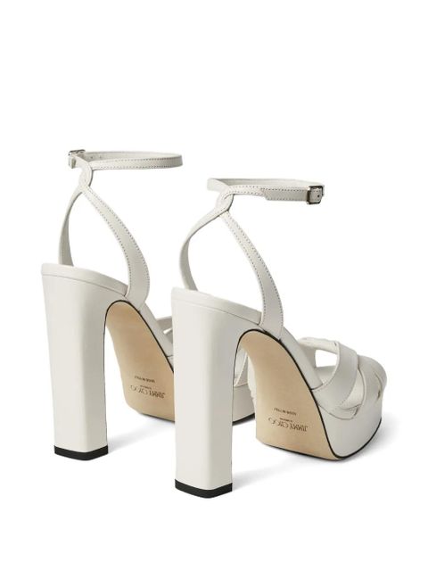 Jimmy Choo crossover strap sandals - Neutrals