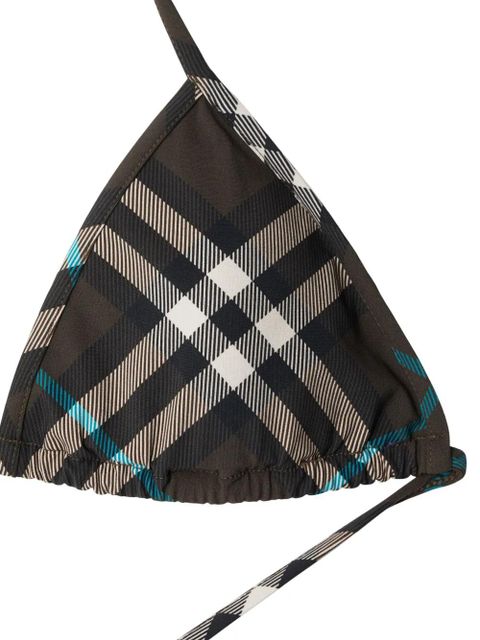 Burberry check bikini top - Brown