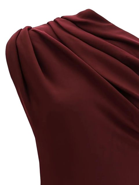 KHAITE draped one-shoulder dress - Red
