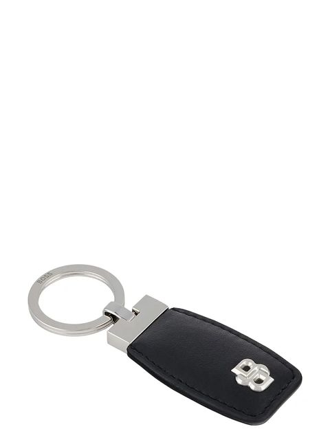 BOSS brelok do kluczy Double B Black & Chrome kolor czarny