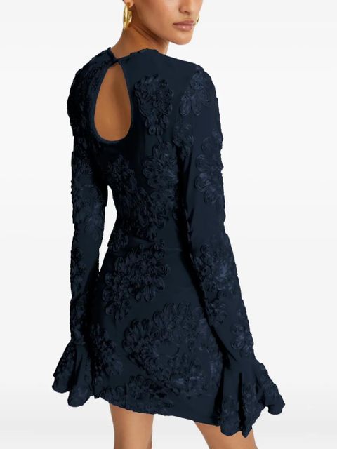 ROTATE BIRGER CHRISTENSEN 3D floral mesh mini dress - Blue - zdjęcie produktu nr 2