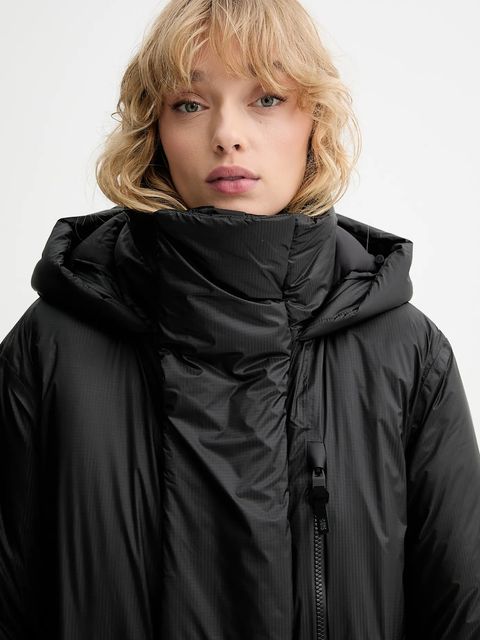 Rains kurtka 17240 Torna Insulated Long Jacket kolor czarny zimowa 17240