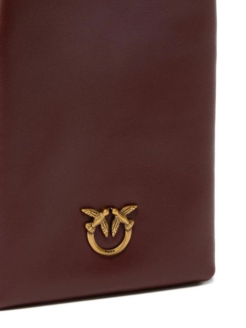 PINKO chain-strap Love Birds-plaque mini bag - Red