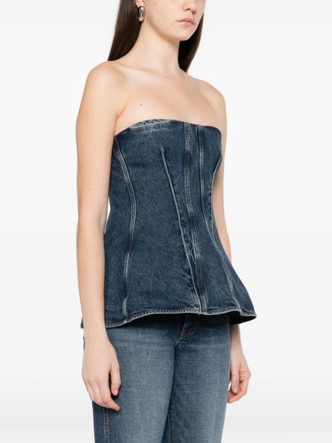 AGOLDE panelled strapless top - Blue - zdjęcie produktu nr 2