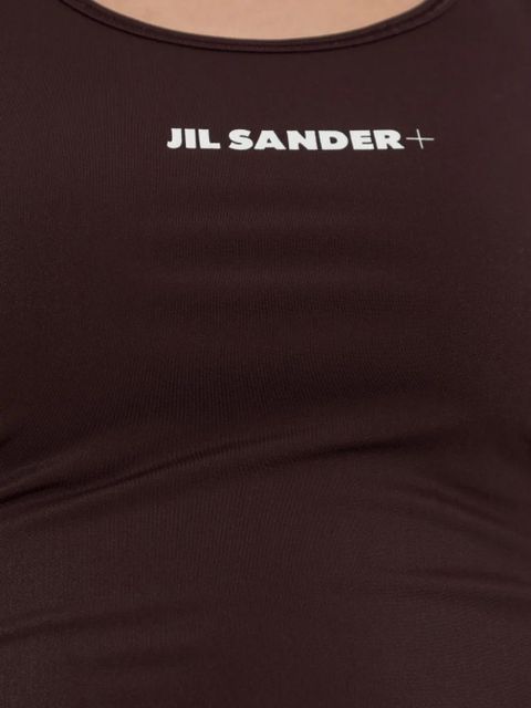 Jil Sander logo-embroidered tank top - Brown - zdjęcie produktu nr 2