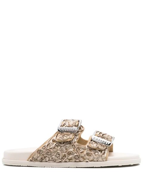 Casadei double-buckle sandals - Neutrals - zdjęcie produktu nr 1
