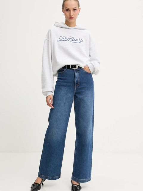 La Mania bluza LUMA damska kolor szary z kapturem melanżowa LUMA - zdjęcie produktu nr 2