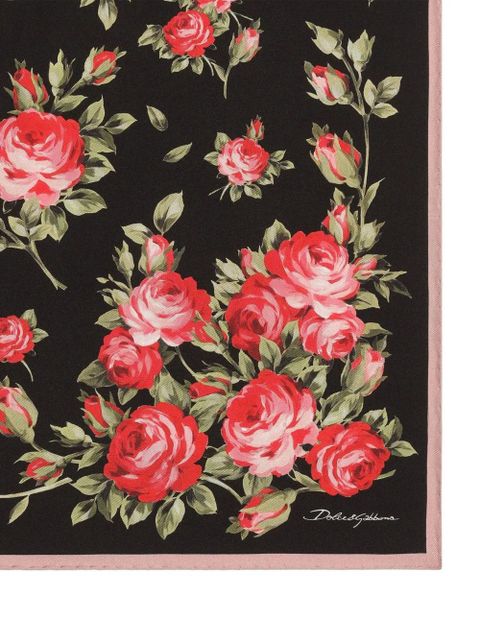 Dolce & Gabbana floral-print scarf - Black - zdjęcie produktu nr 2