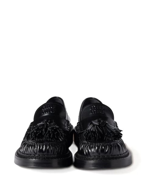 Miu Miu tassel-embellished loafers - Black