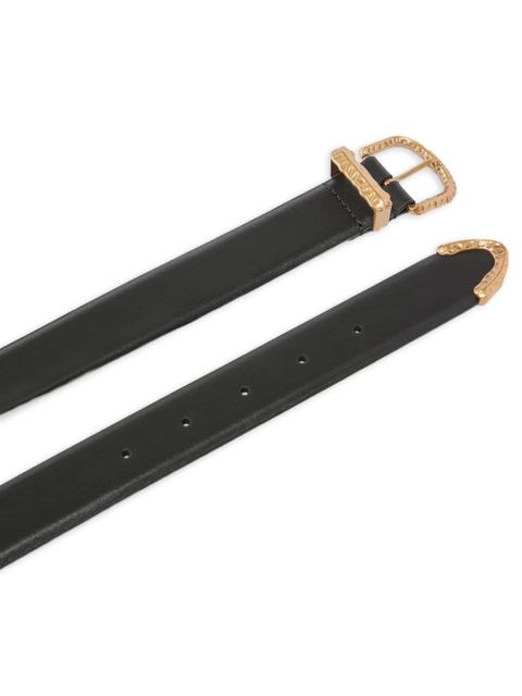 PINKO buckled leather belt - Black