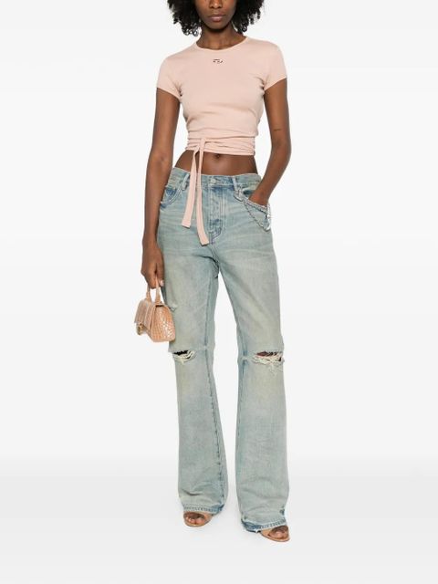 Diesel T-Bunny-Tail-R1 wrap-tie T-shirt - Neutrals - zdjęcie produktu nr 2