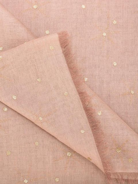 Valentino Garavani embroidered polka dot scarf - Pink