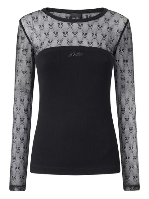 PINKO long-sleeve lace top - Black - zdjęcie produktu nr 1