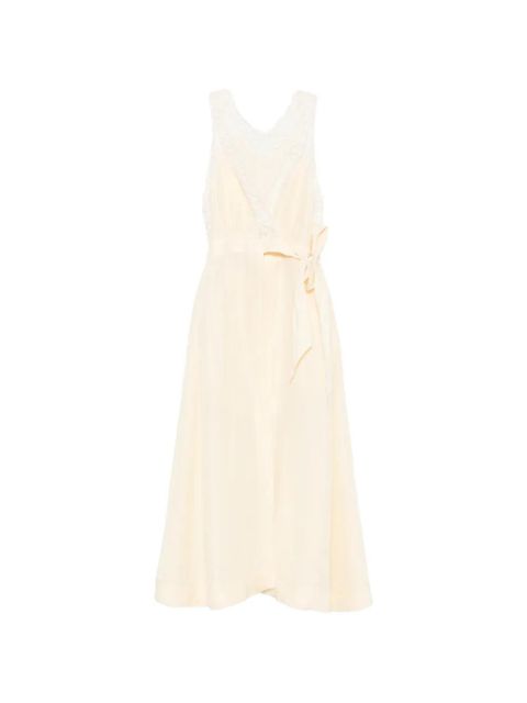 SANDRO lace-trim playsuit - Yellow - zdjęcie produktu nr 1