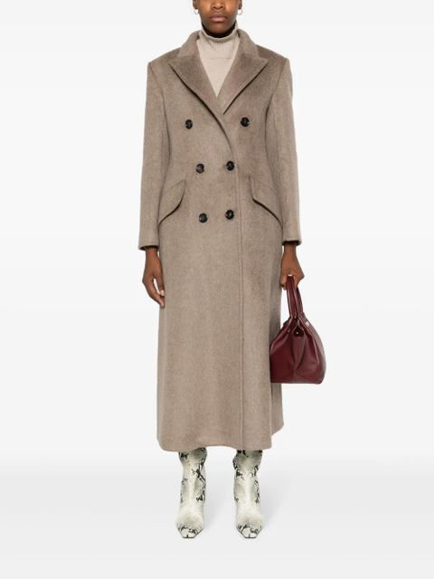 Max Mara double-breasted cashmere blend coat - Brown - zdjęcie produktu nr 2