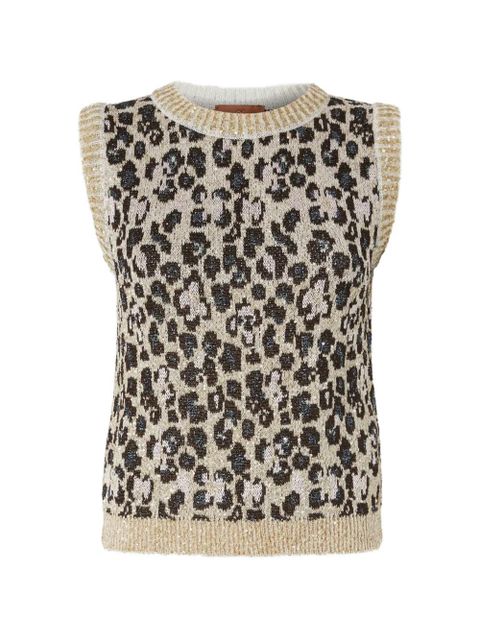Missoni animal-print sleeveless vest - Neutrals - zdjęcie produktu nr 1