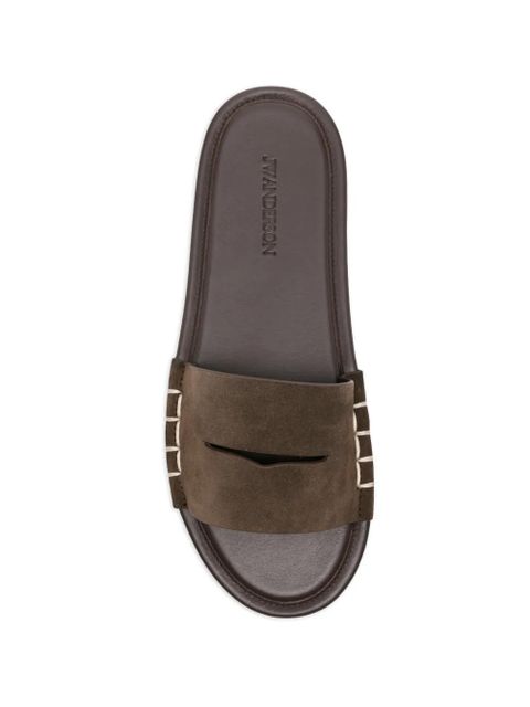 JW Anderson cut-out detailing flat sandals - Brown