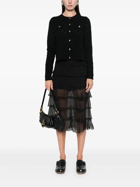 ZIMMERMANN Illustration Pointelle cardigan - Black