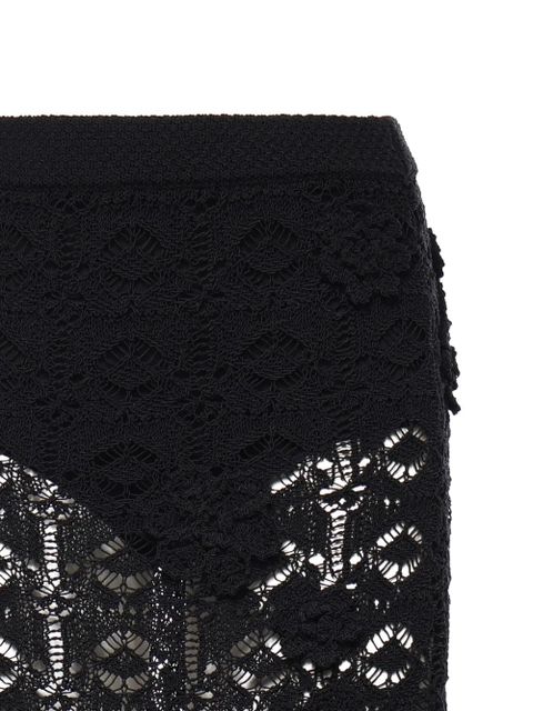 PINKO crochet-effect maxi skirt - Black