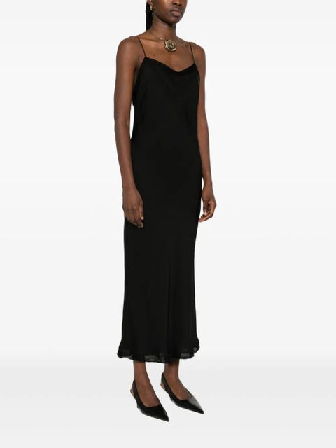 TOTEME satin slip maxi dress - Black