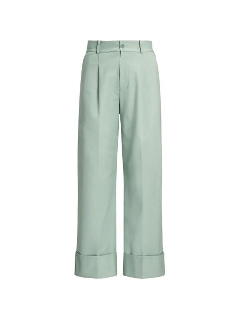 Lauren Ralph Lauren pleated turn-up trousers - Green - zdjęcie produktu nr 1