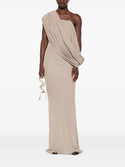 Christopher Esber draped one-shoulder dress - Neutrals