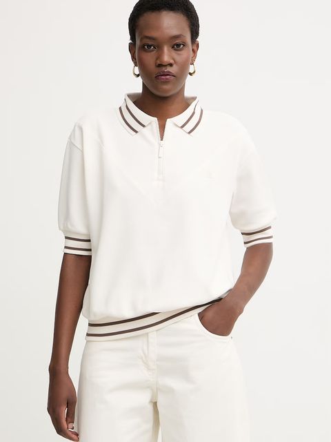 Armani Exchange polo damskie z wiskozą - zdjęcie produktu nr 1