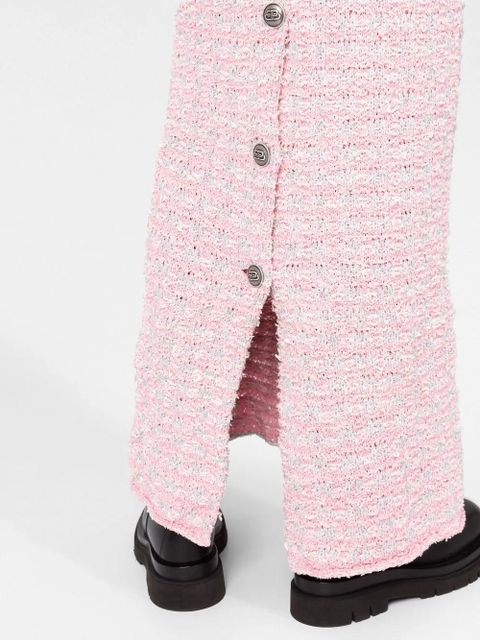 Balenciaga Back-to-Front bouclé long skirt - Pink