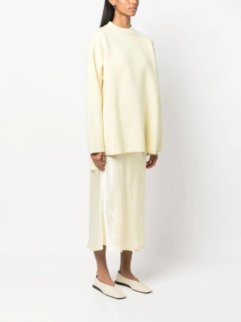 Jil Sander long-sleeve crew-neck wool jumper - Yellow