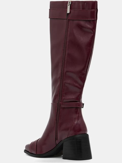 Steve Madden kozaki Z-Town damskie kolor bordowy na słupku 11004810