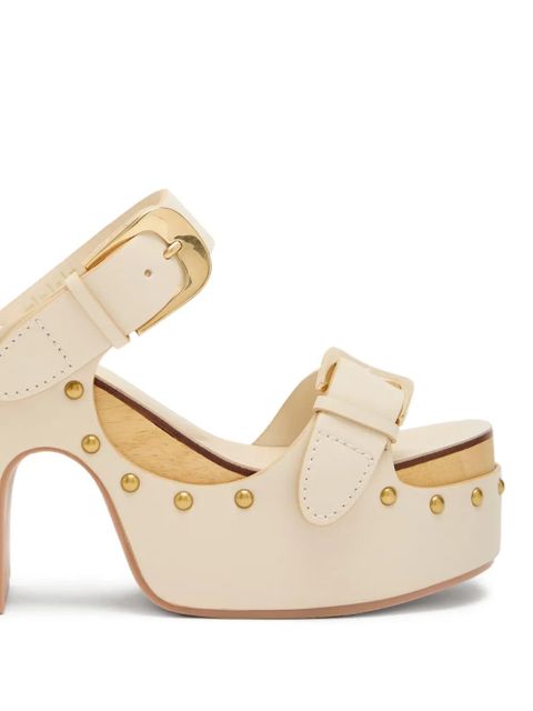 ZIMMERMANN Alight buckle embellished heeled sandals - Neutrals - zdjęcie produktu nr 2