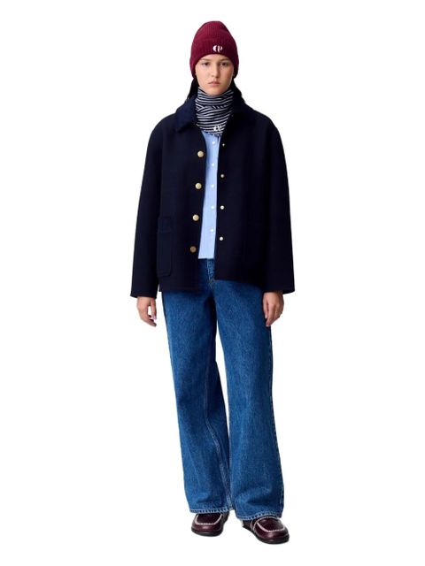 Claudie Pierlot cropped wool tailored coat - Blue - zdjęcie produktu nr 2