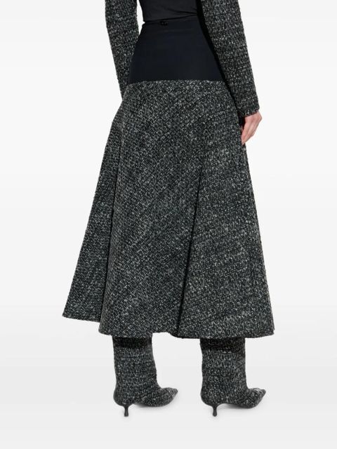 Diesel panelled high-waisted midi skirt - Grey