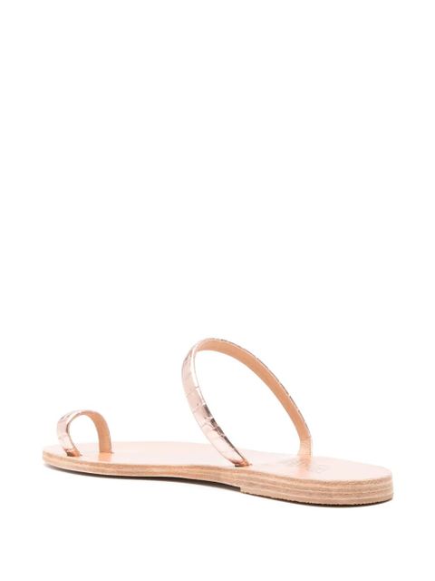 Ancient Greek Sandals Ophion flat leather sandals - Pink