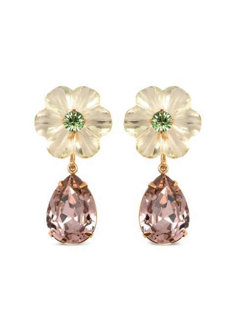 Jennifer Behr Juna flower-drop earrings - Gold - zdjęcie produktu nr 1
