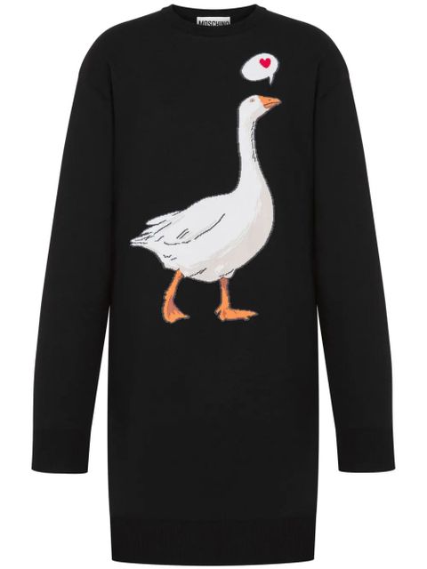 Moschino goose-motif mini dress - Black - zdjęcie produktu nr 1